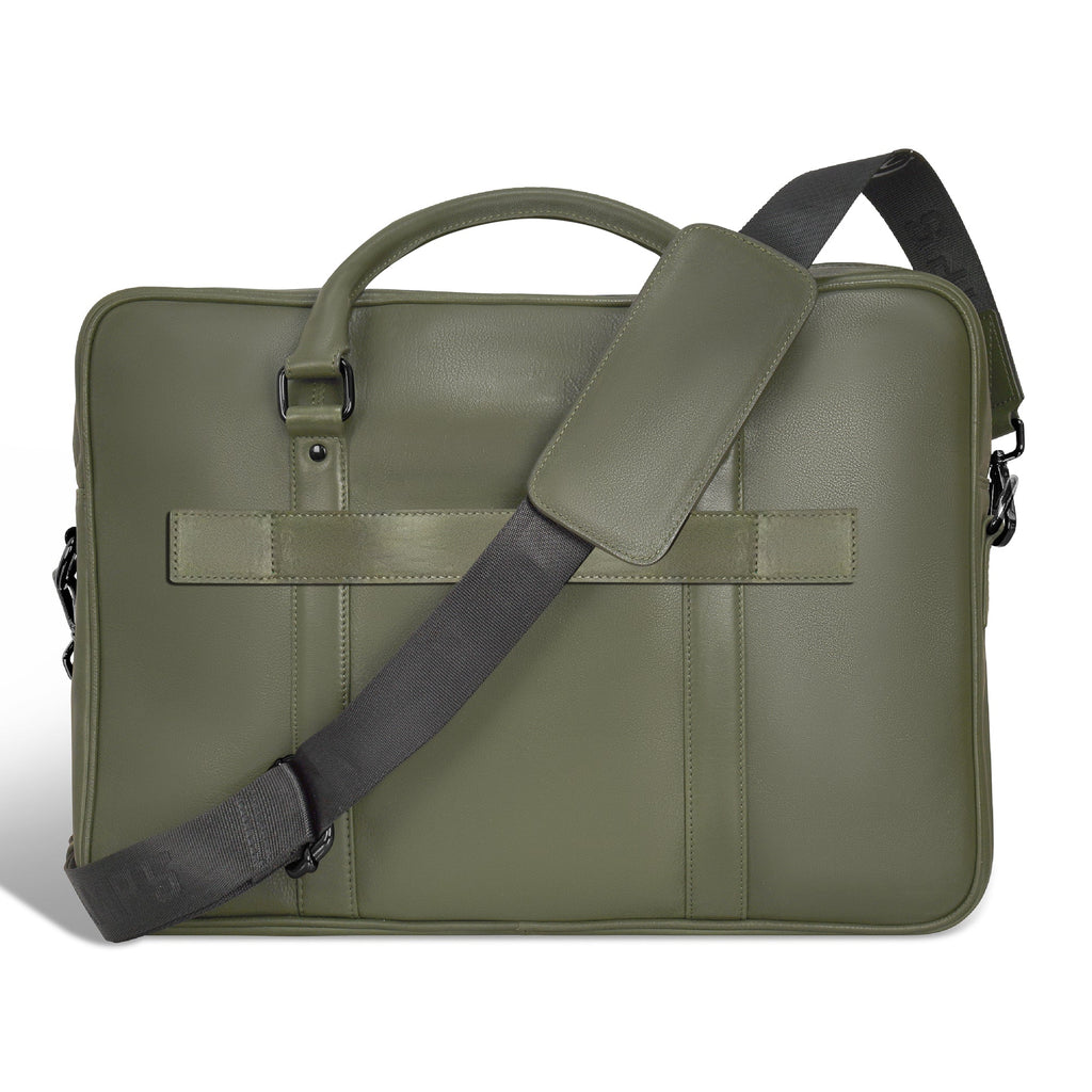 Onyx / Leather Slim Briefcase