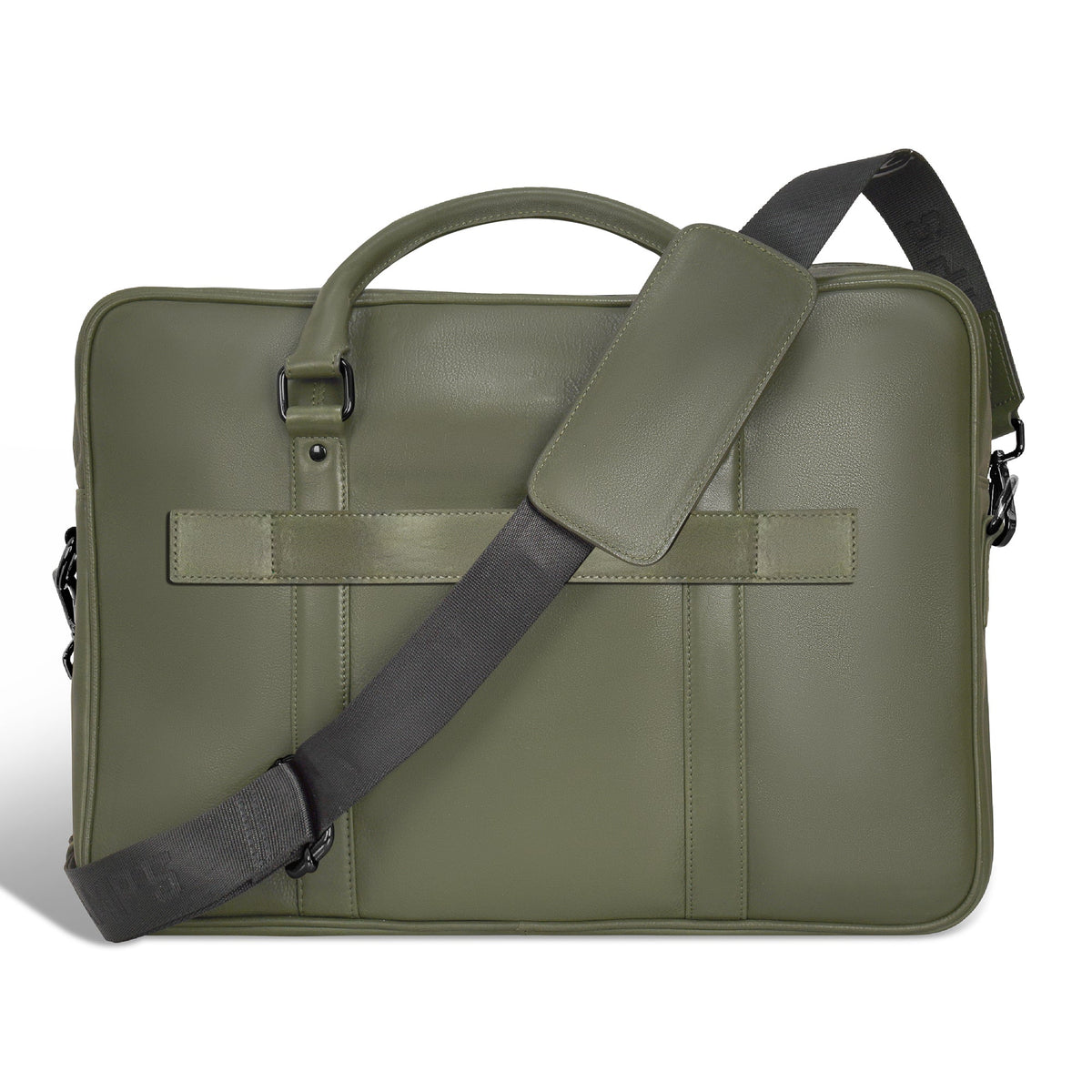 Onyx / Leather Slim Briefcase