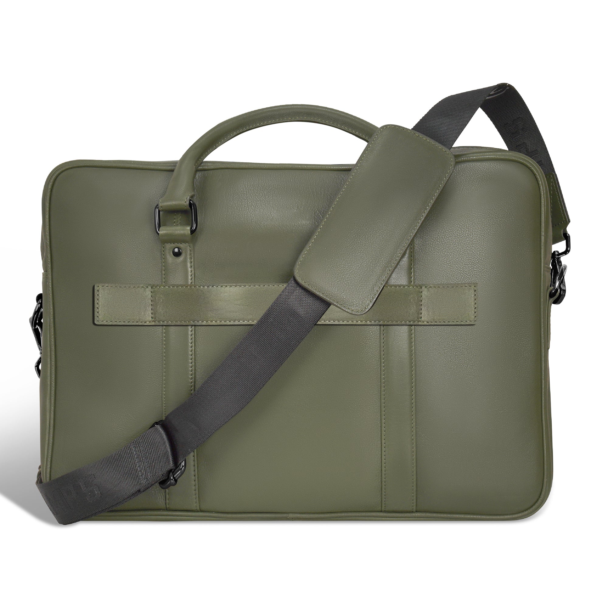 Onyx / Leather Slim Briefcase
