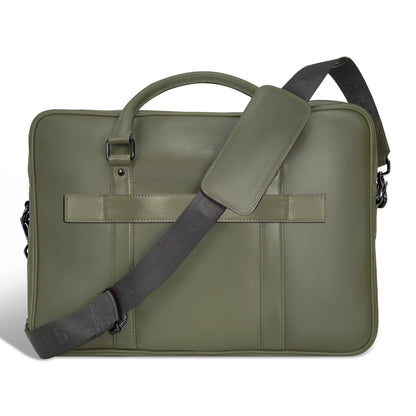 Onyx / Leather Slim Briefcase