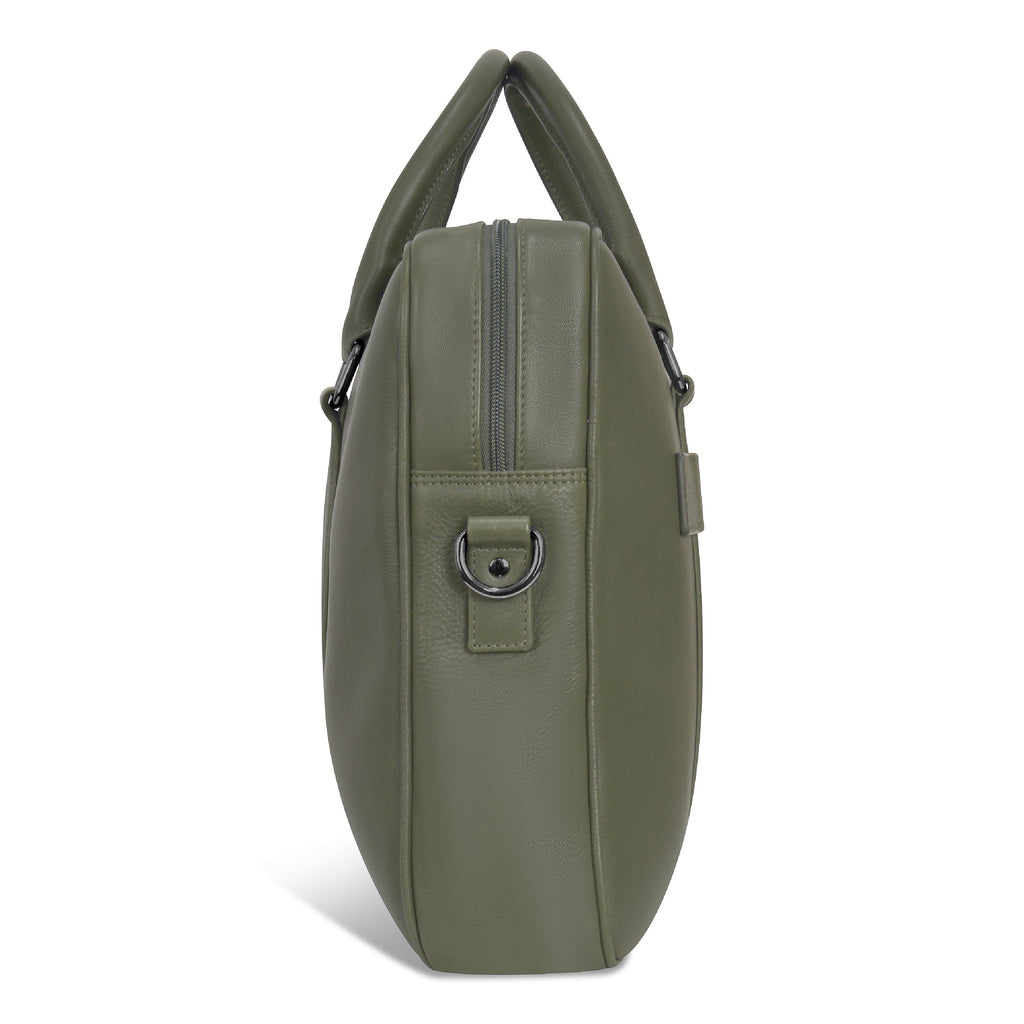 Onyx / Leather Slim Briefcase
