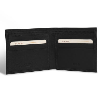 Onyx / Leather Bi-Fold Wallet