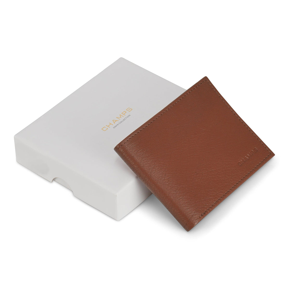 Onyx / Leather Bi-Fold Wallet
