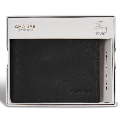 Onyx / Leather Top Wing Wallet