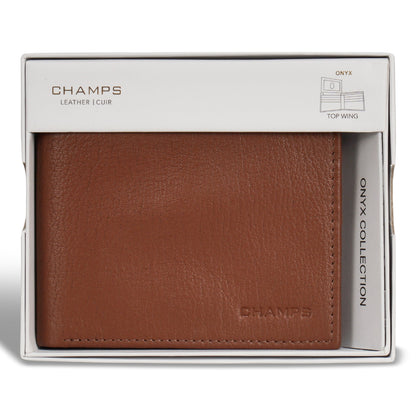 Onyx / Leather Top Wing Wallet