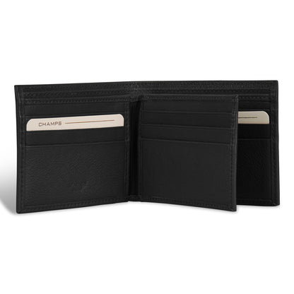 Onyx / Leather Center Wing Wallet