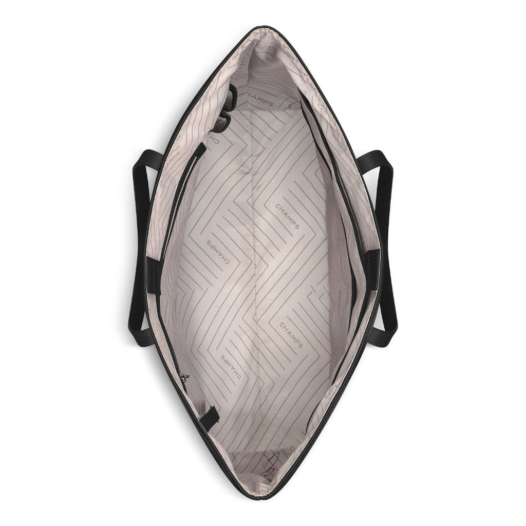 Onyx / Leather Open Tote