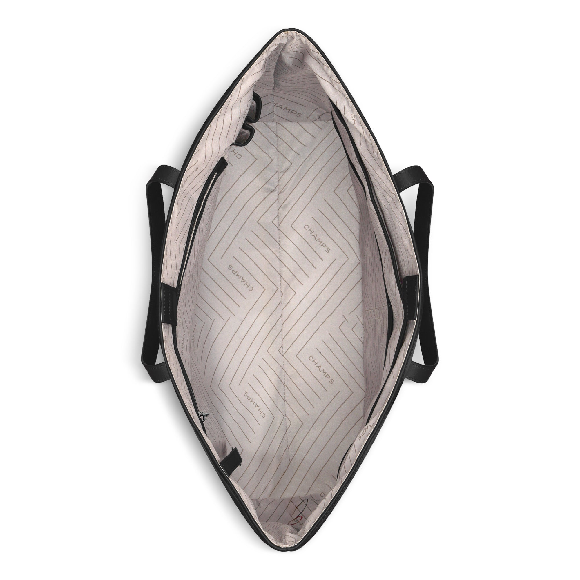 Onyx / Leather Open Tote