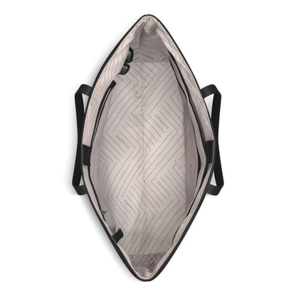 Onyx / Leather Open Tote