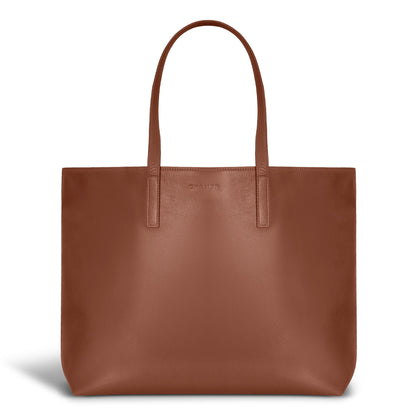 Onyx / Leather Open Tote