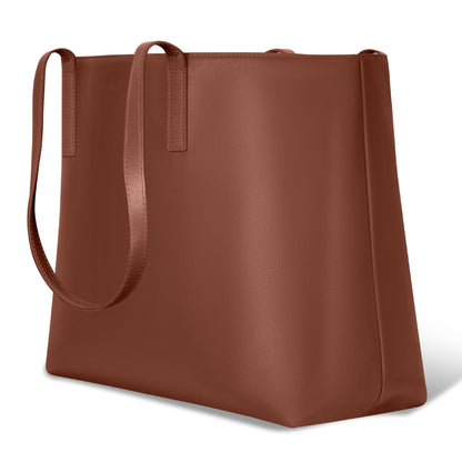 Onyx / Leather Open Tote