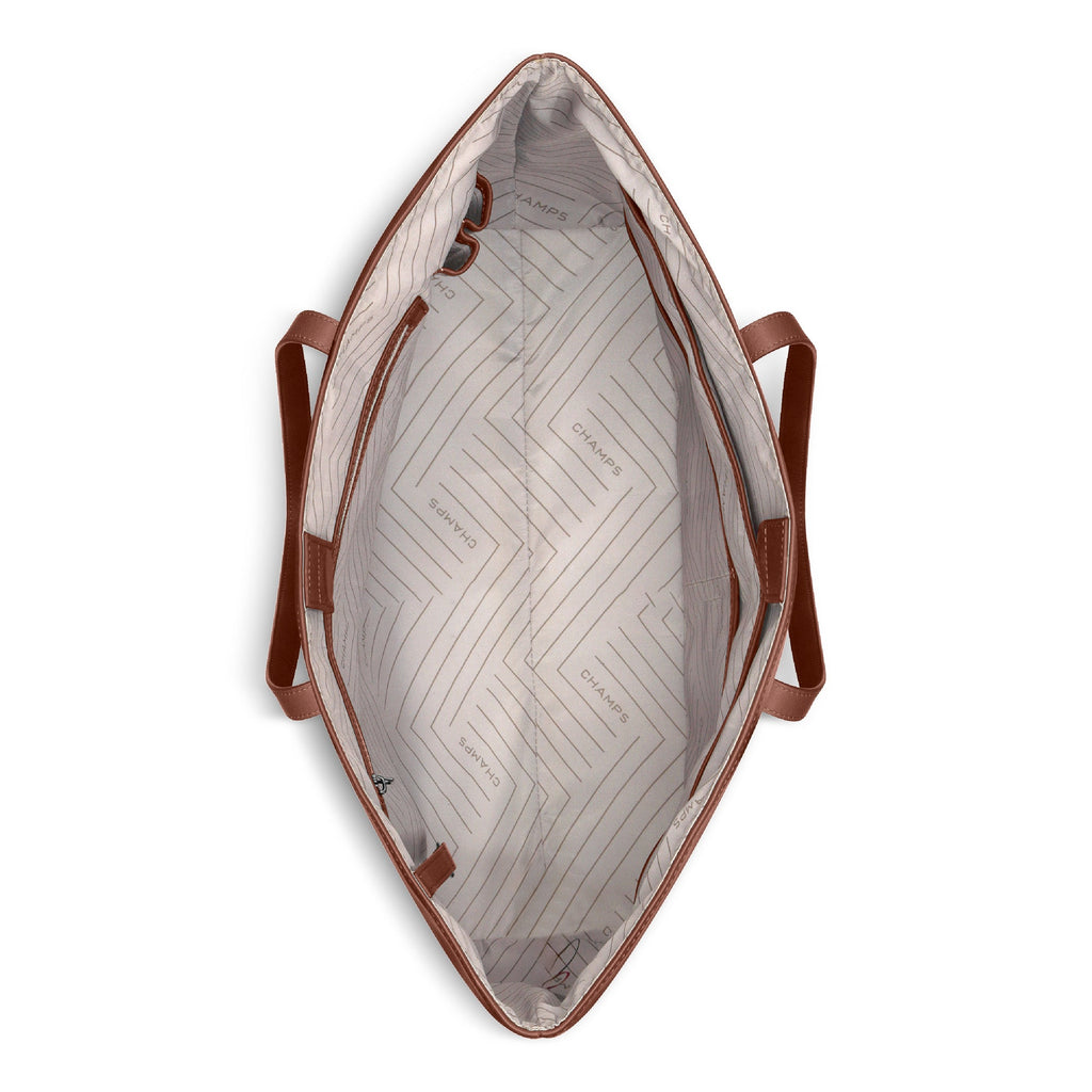 Onyx / Leather Open Tote