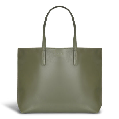 Onyx / Leather Open Tote