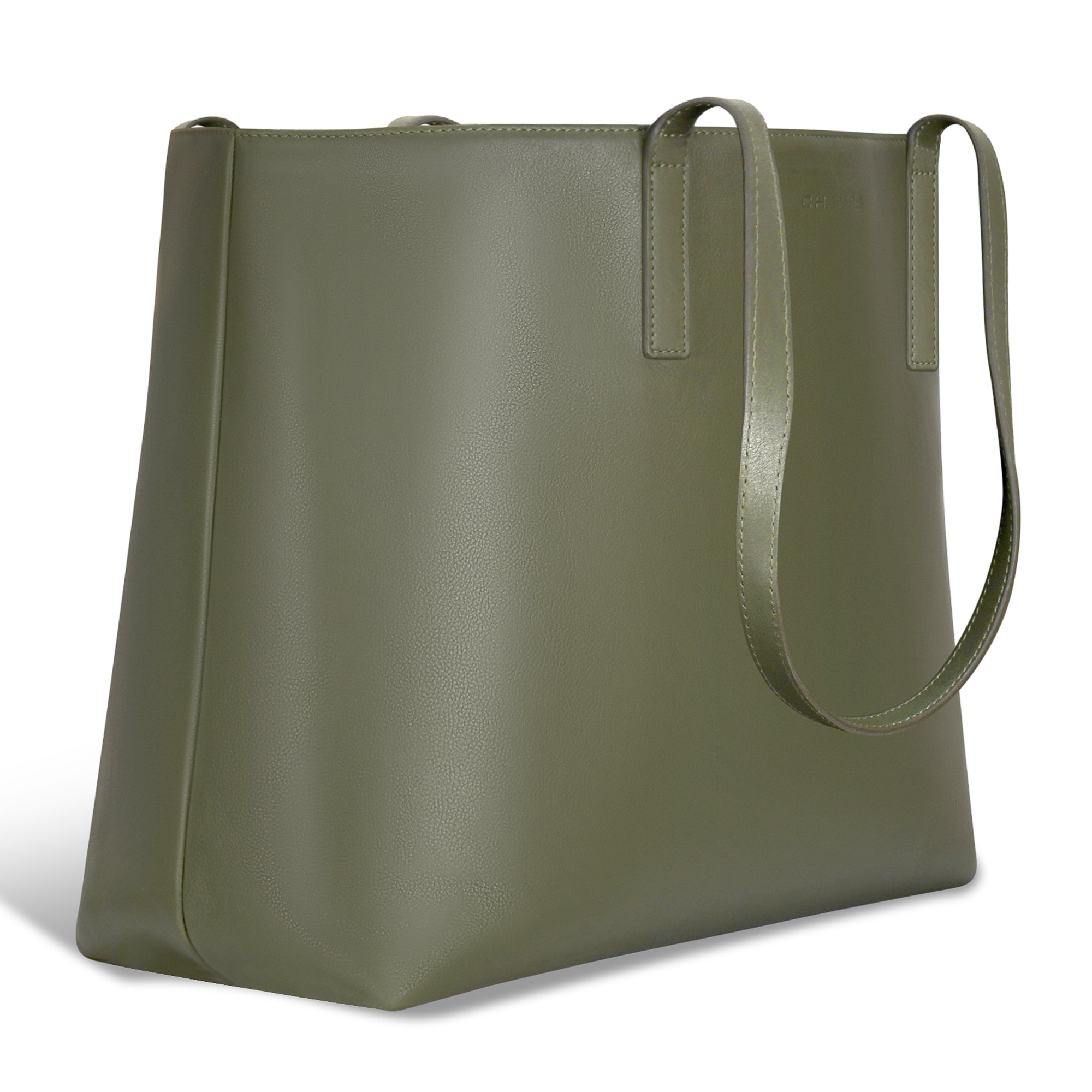 Onyx / Leather Open Tote