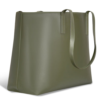 Onyx / Leather Open Tote