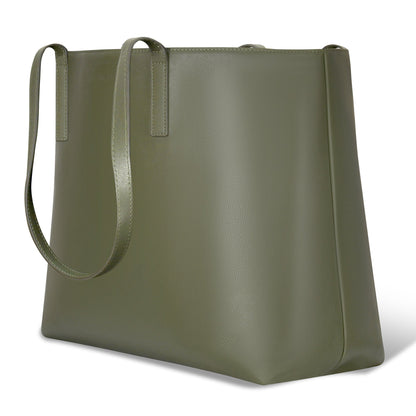 Onyx / Leather Open Tote