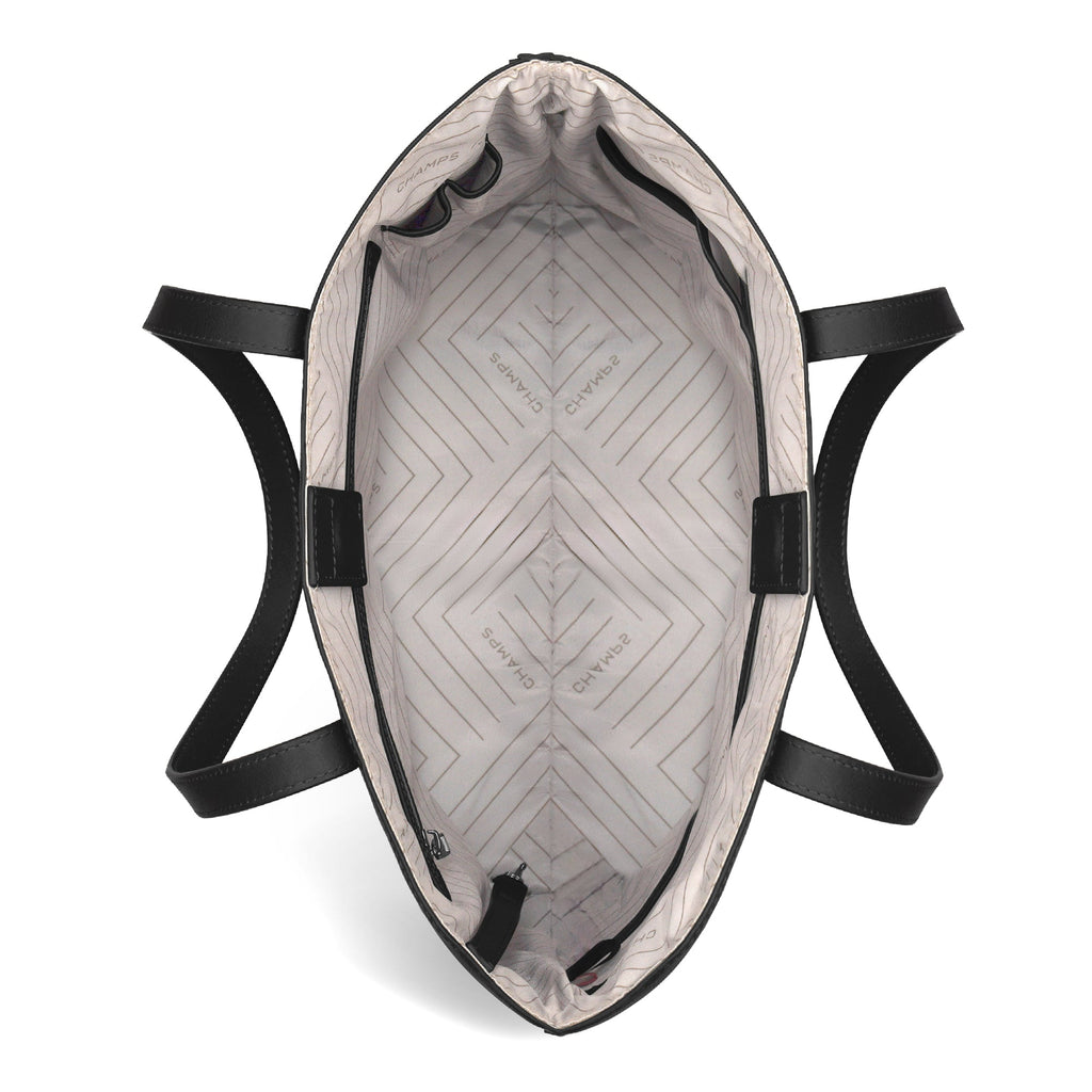 Onyx / Leather Vertical Tote
