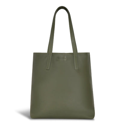 Onyx / Leather Vertical Tote