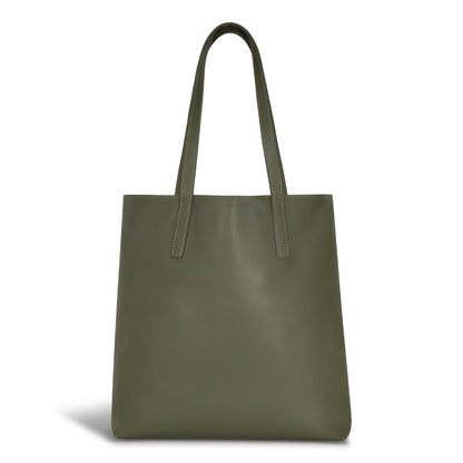 Onyx / Leather Vertical Tote