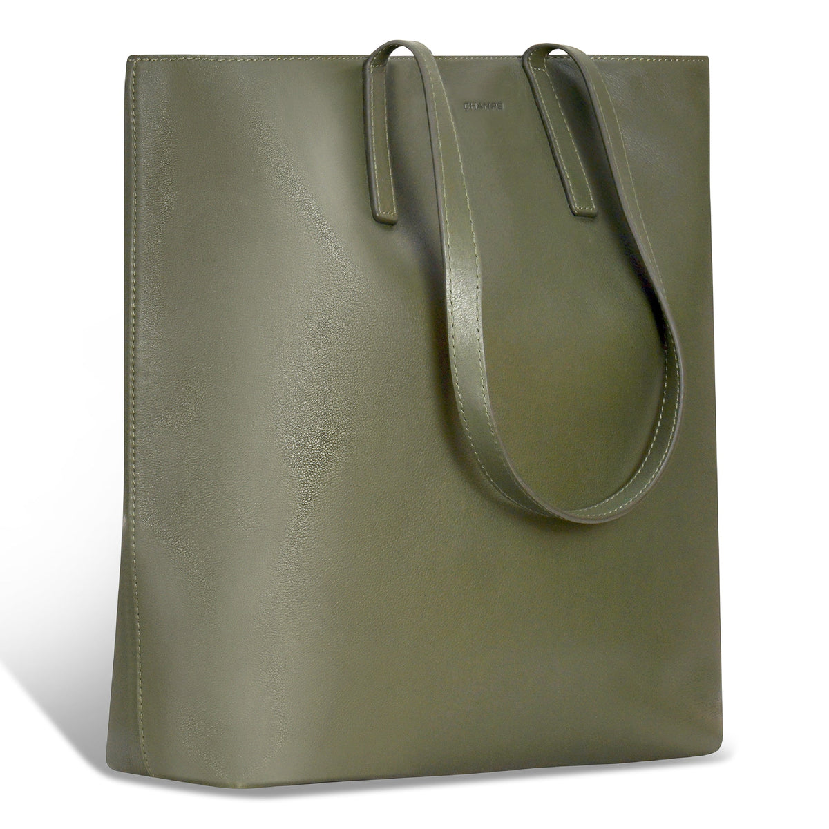 Onyx / Leather Vertical Tote