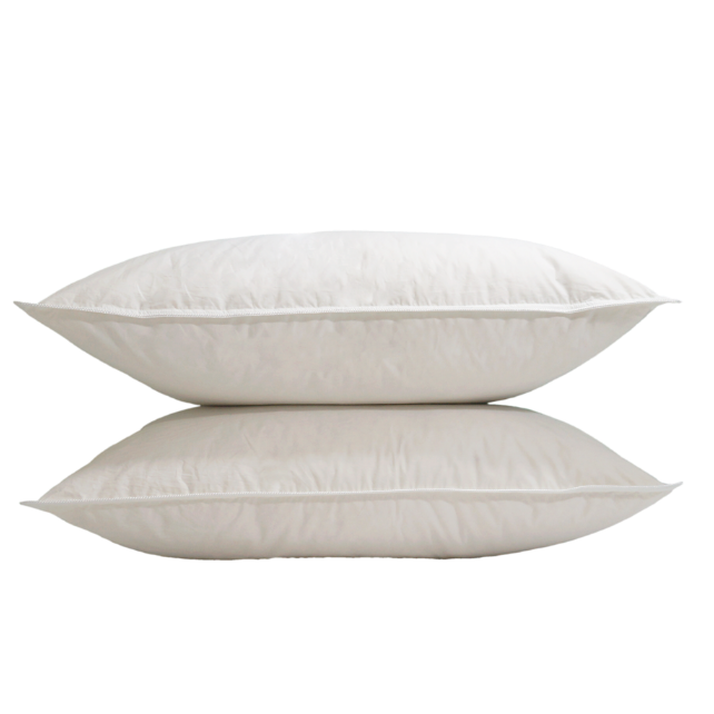 Twin Ducks Marsala Canadian Origin White Down 2xKing Pillows
