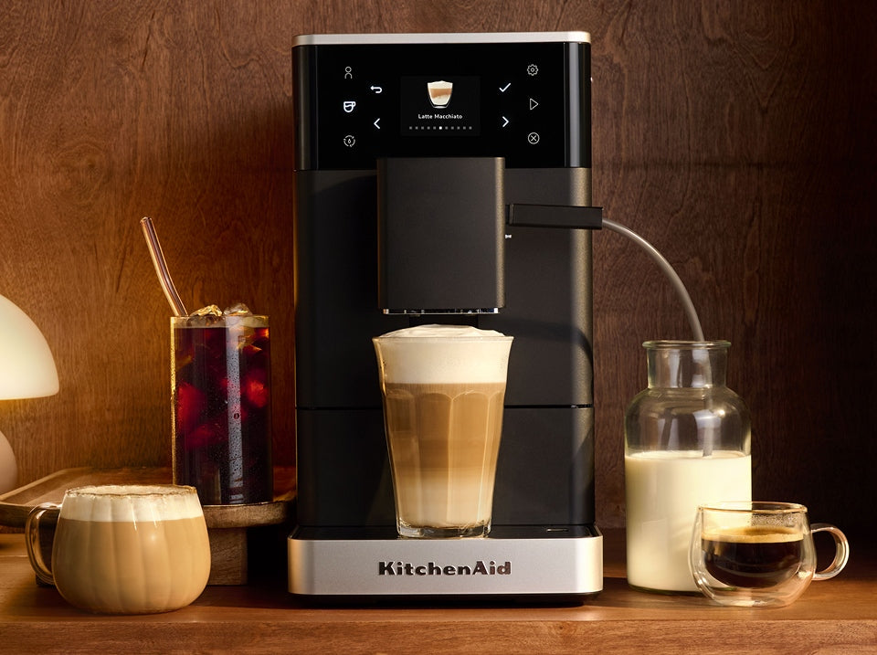 Kitchenaid KF3 Fully Automatic Espresso Machine with Iced Coffee - Black
