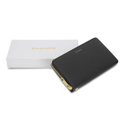 Gala / Leather Zip-Clutch Wallet