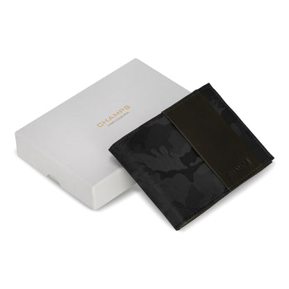Camo / Leather Center Wing Wallet