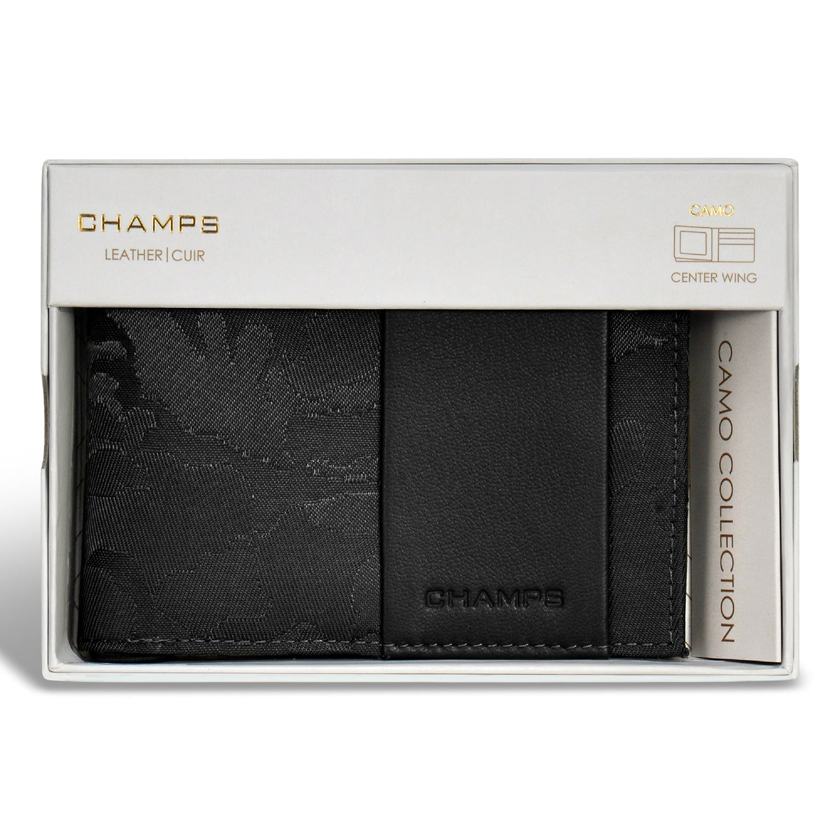 Camo / Leather Center Wing Wallet