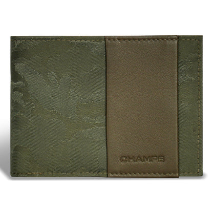 Camo / Leather Center Wing Wallet