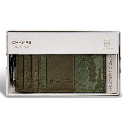 Camo / Leather Slim Cardholder