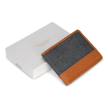 Denim / Leather Bi-Fold Wallet