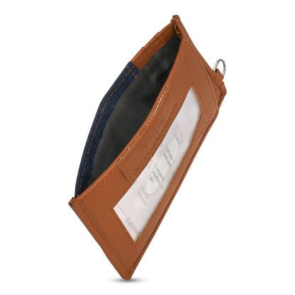 Denim / Leather Slim Cardholder