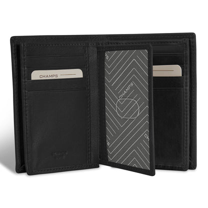 Onyx / Leather Vertical Wallet