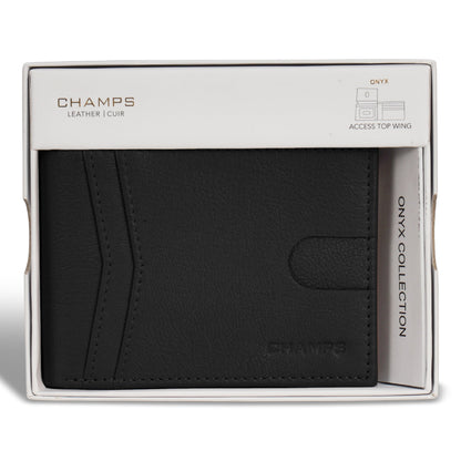 Onyx / Leather Access Top Wing Wallet