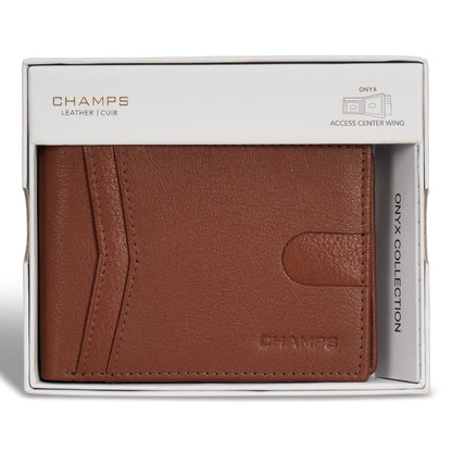 Onyx / Leather Access Center Wing Wallet