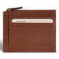 Onyx / Leather Zip Card Case