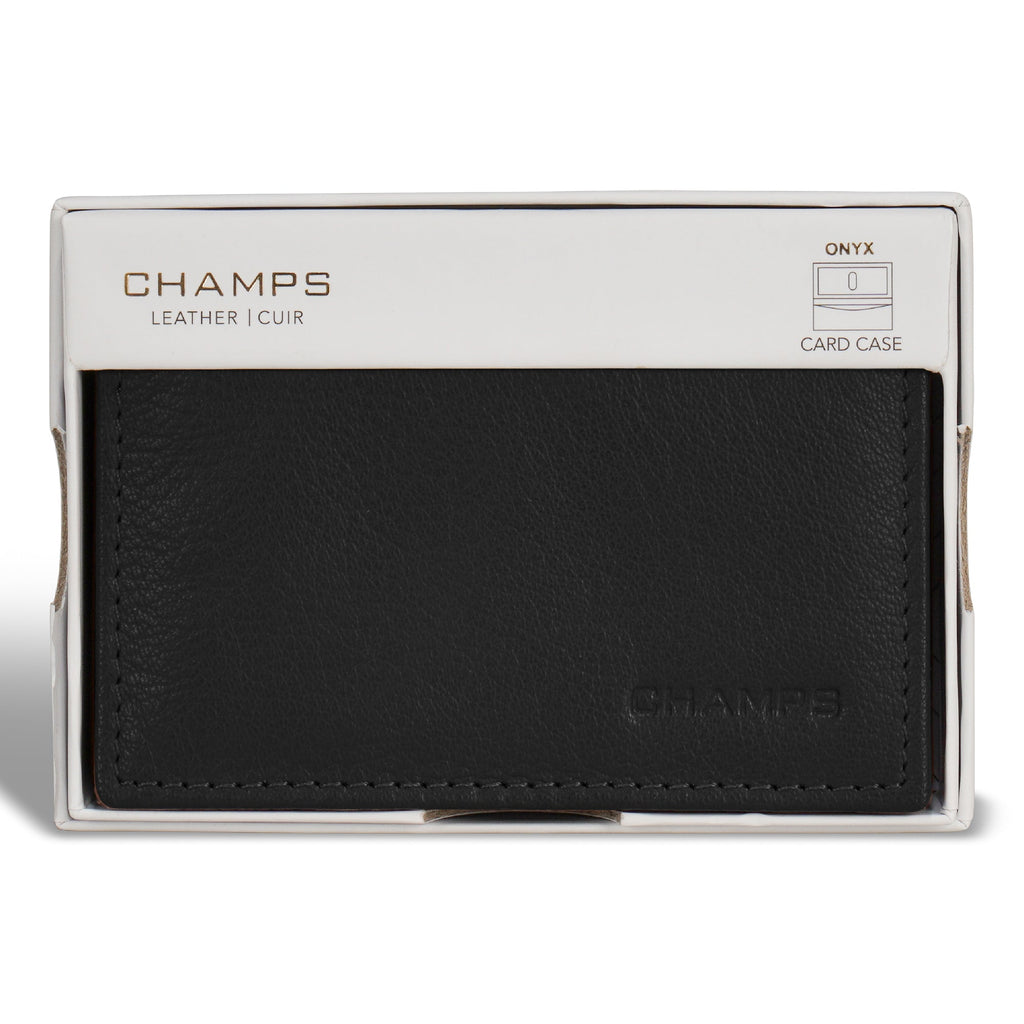 Onyx / Leather Card Case
