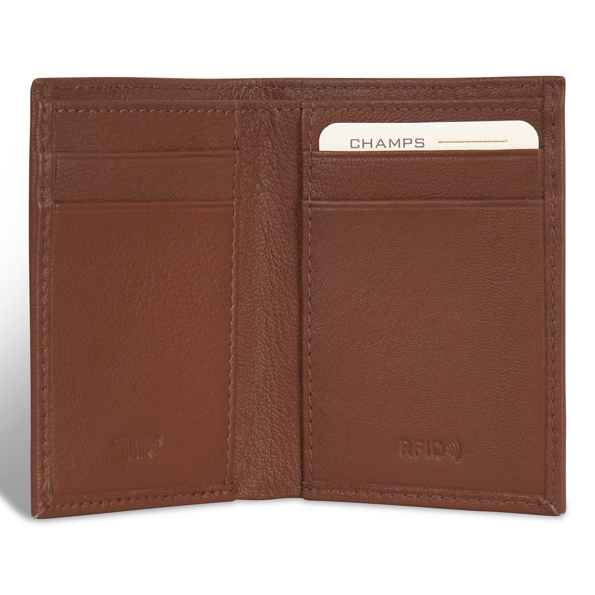 Onyx / Leather Vertical Slim Wallet