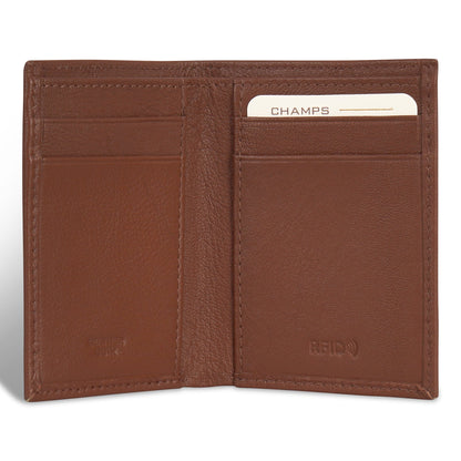 Onyx / Leather Vertical Slim Wallet