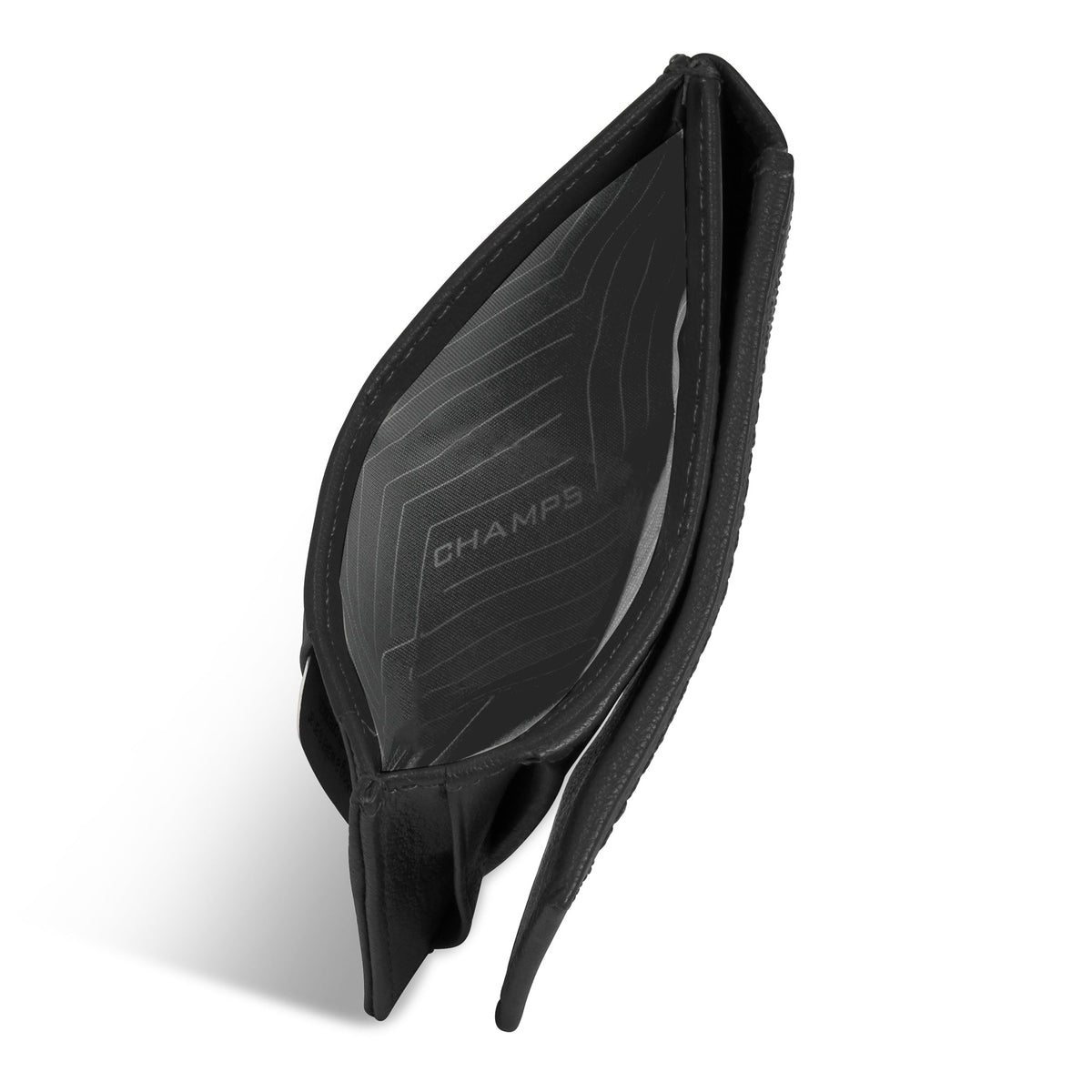Onyx / Leather Mag Hybrid Card Holder