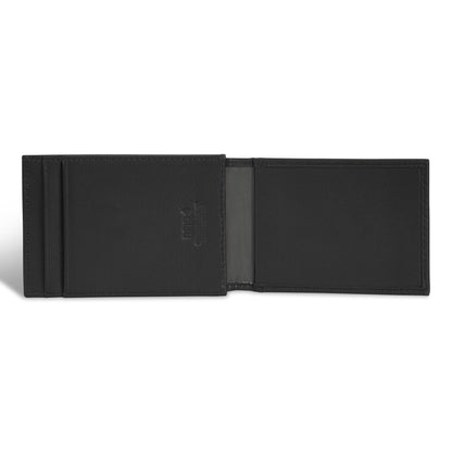 Onyx / Leather Mag Hybrid Card Holder