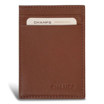 Onyx / Leather Mag Hybrid Card Holder