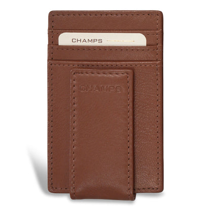 Onyx / Leather Mag Card Case