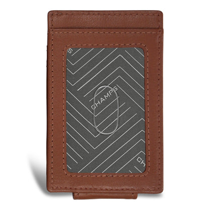 Onyx / Leather Mag Card Case