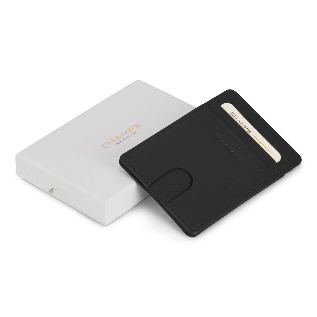 Onyx / Leather Access Card Case