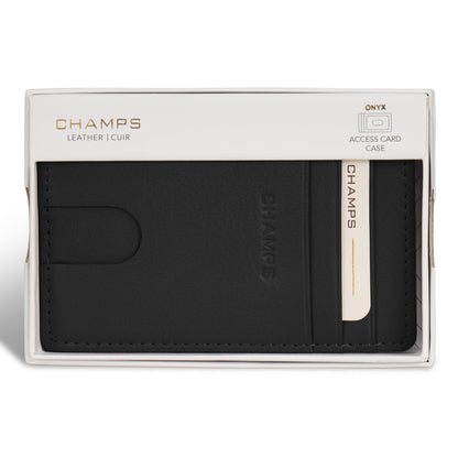 Onyx / Leather Access Card Case