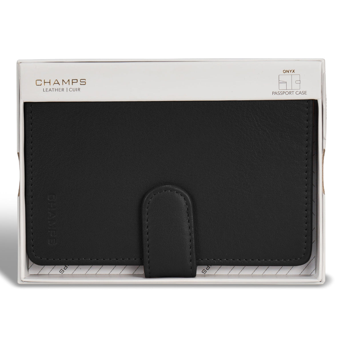 Onyx / Leather Passport Case