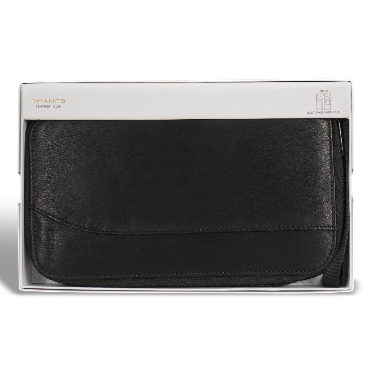 Onyx / Leather Multi Passport Case
