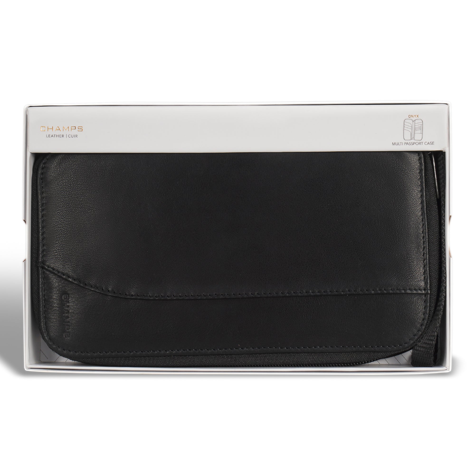 Onyx / Leather Multi Passport Case
